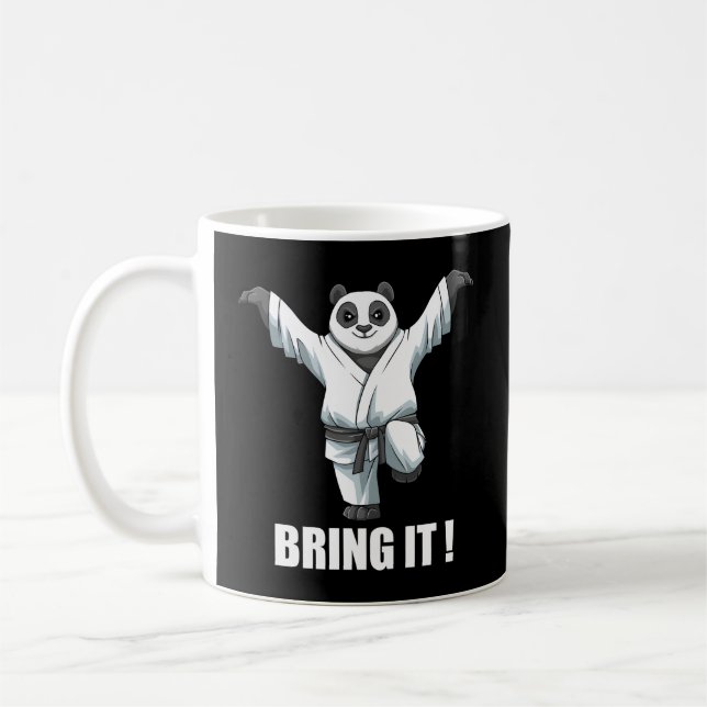 Caneca De Café Karate Panda Crane Kick Karate Mial Japonês (Esquerda)