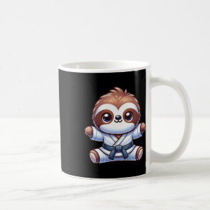 Caneca De Café Karate Sloth Adorável Mestre Arte Marcial