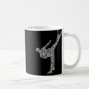 Caneca De Café Karate Typografia - Treinador em Artes Marciais Co