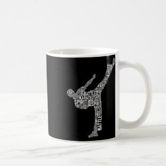 Caneca De Café Karate Typografia - Treinador em Artes Marciais Co