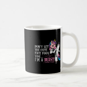 Caneca De Café Karate Unicorn Cute Face Beast Taekwondo Martial A