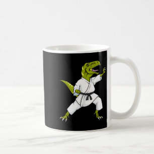 Caneca De Café Karatesaurus T-rex Dinossauro Engraçado Karatê Sam