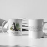 Caneca De Café Karelian Bear Dog Watercolor Breed Quote<br><div class="desc">Celebrate the fearless spirit of the Karelian Bear Dog with this beautifully illustrated mug. The front features a striking black and white Karelian Bear Dog set within a peaceful northern woodland scene, painted in a soft storybook watercolor style that reflects the rugged forests of the breed’s Finnish homeland. Beneath the...</div>