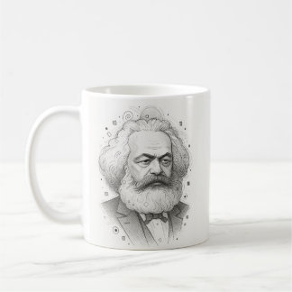 Caneca De Café Karl Marx Portrait design