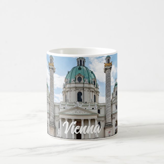 Caneca De Café Karlskirche em Viena, Áustria (Centro)