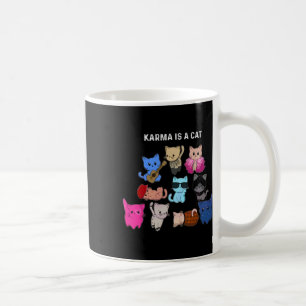 Caneca De Café Karma É Um Gato Engraçado Pássaros De Gato
