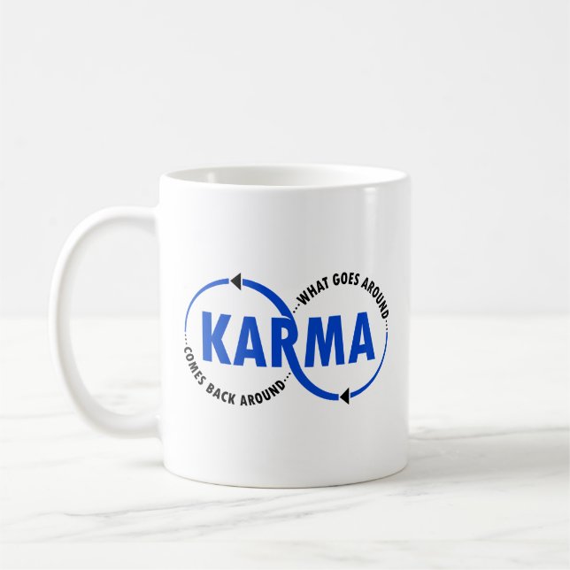 Caneca De Café Karma - O que acontece volta (v2) (Esquerda)