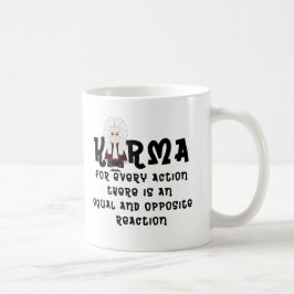 Caneca De Café Karmas & Law-V2 de Newton ó (fundo claro)