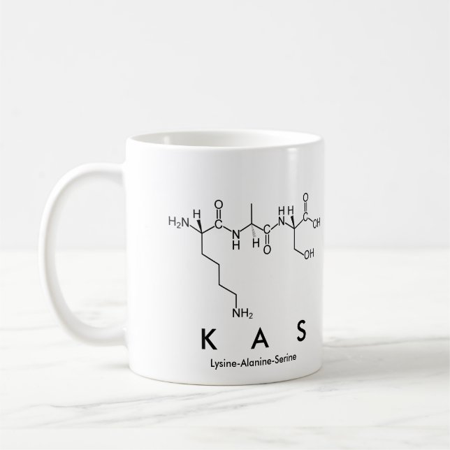 Caneca De Café Kas peptide name mug (Esquerda)