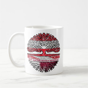Caneca De Café Katar Katarisch Österreichisch Österreich Baum