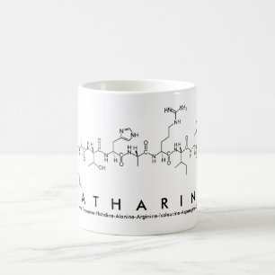 Caneca De Café Katharine peptide name mug