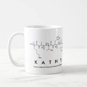 Caneca De Café Kathy peptide name mug
