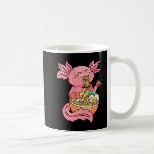 Caneca De Café Kawaii Axolotl Comendo Ramen Nodles Animes Criança