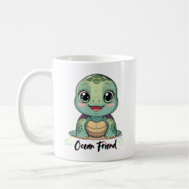 Caneca De Café Kawaii Baby Turtle Mug