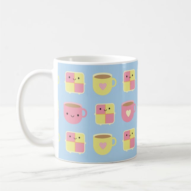 Caneca De Café Kawaii Battenberg - Taça de Chá (Esquerda)