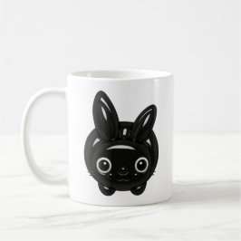 Caneca De Café Kawaii Black Bunny