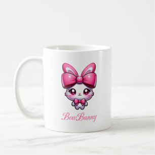 Caneca De Café Kawaii Bunny Coquette, BowBunny