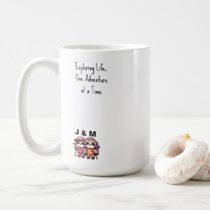 Caneca De Café Kawaii, Casal de Lama, Cute