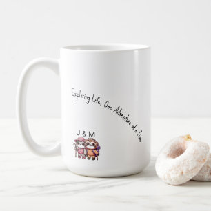 Caneca De Café Kawaii, Casal de Lama, Cute