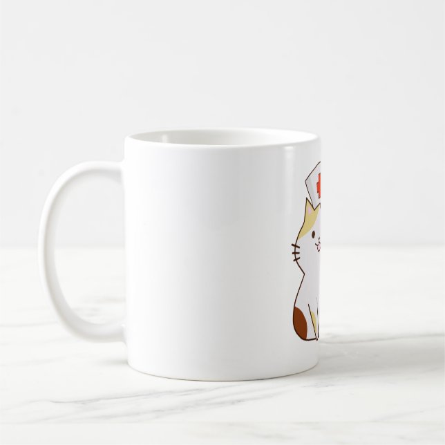 Caneca De Café Kawaii Cat Nurse (Esquerda)
