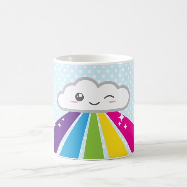 Caneca De Café Kawaii Cloud e Rainbow Mug (Centro)