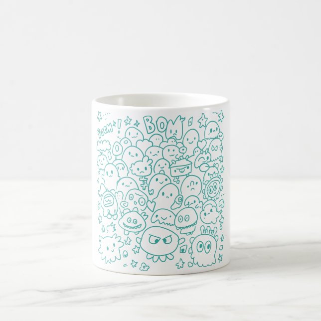 Caneca De Café Kawaii Crowd (Centro)