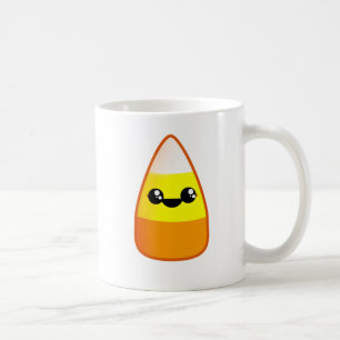 Caneca De Café Kawaii Halloween Candy Corn