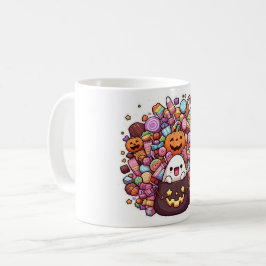 Caneca De Café Kawaii Halloween Candy Mug - Fantasma Bonito, Bomb