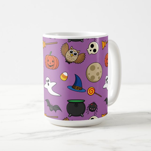 Caneca De Café Kawaii Halloween Pack (Frente Esquerda)