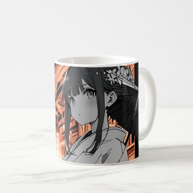Caneca De Café KAWAII Japanese Girl mug マグカップ (Frente Esquerda)
