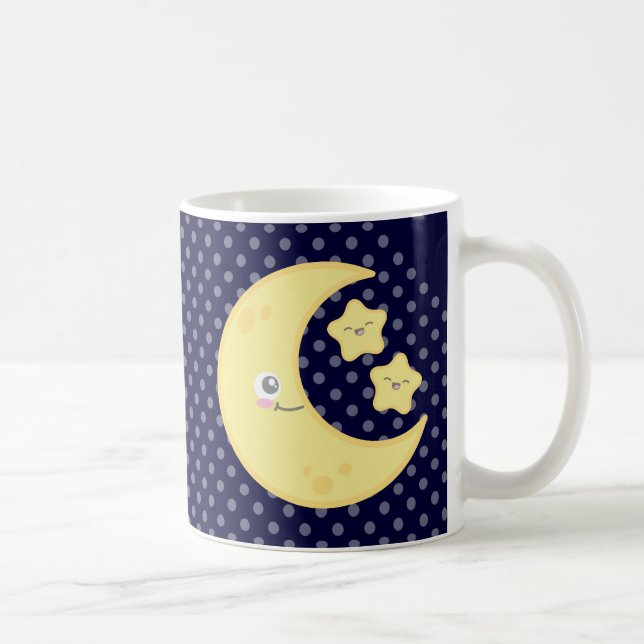 Caneca De Café Kawaii Moon e Stars Mug (Direita)