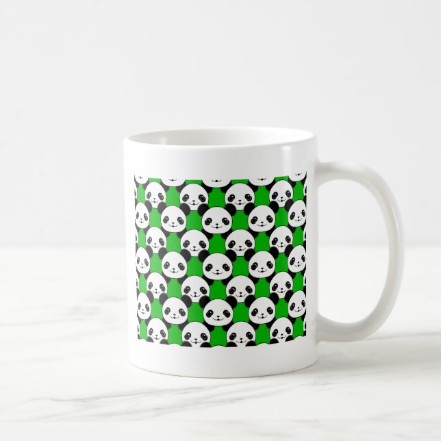Caneca De Café Kawaii Panda Bear Pattern (Direita)