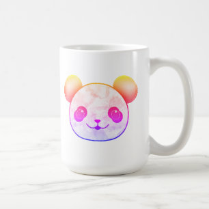 Caneca De Café Kawaii Panda Drawing Colorful