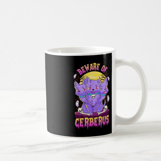 Caneca De Café Kawaii Pastel Gótico Cute Creepy 3 Headed Ce (Direita)