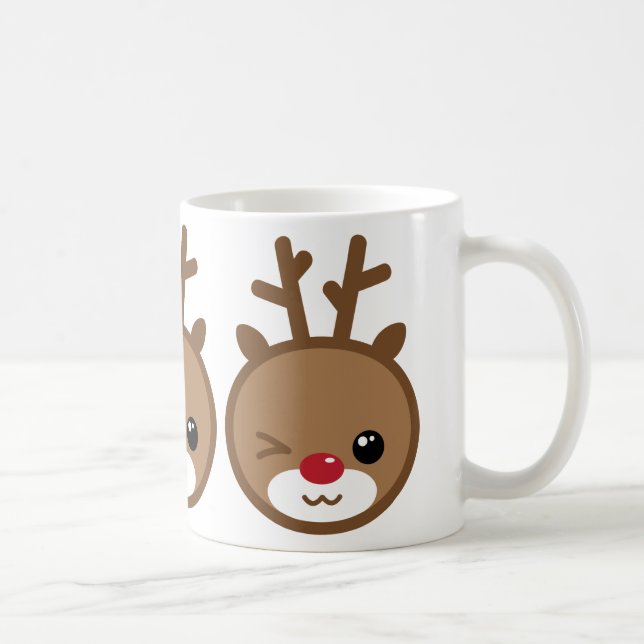Caneca De Café Kawaii Reindeer Christmas Mug (Direita)