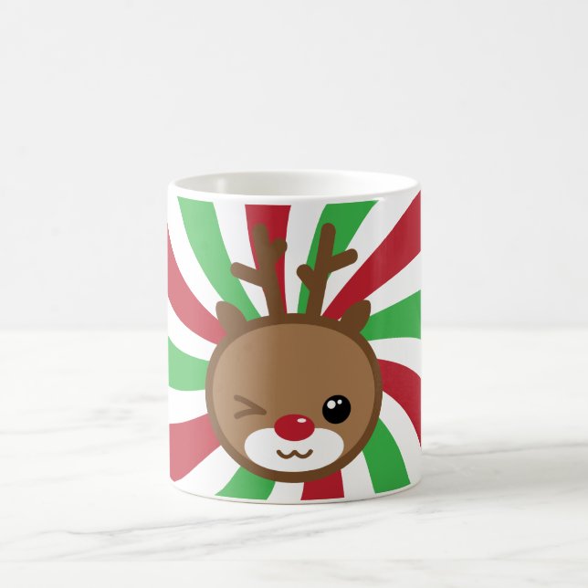 Caneca De Café Kawaii Reindeer Christmas Mug (Centro)
