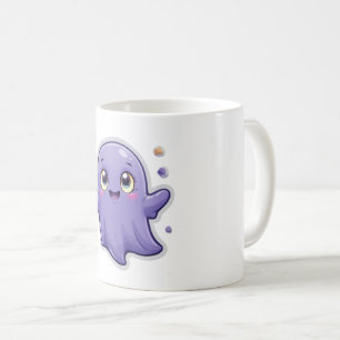 Caneca De Café Kawaii Roxo Ghost Mug Cute Spooky Halloween Presen