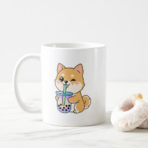 Kawaii Shiba Inu Boba 🐶🧋 – Cachorro de Chá de Bo