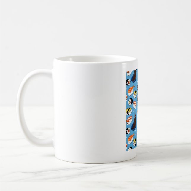 Caneca De Café Kawaii Sushi Pattern (Esquerda)