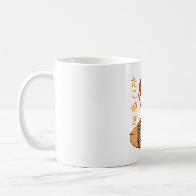 Caneca De Café Kawaii Takoyaki (Esquerda)