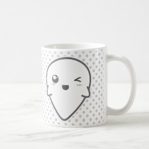 Caneca De Café Kawaii Winking Ghost Mug