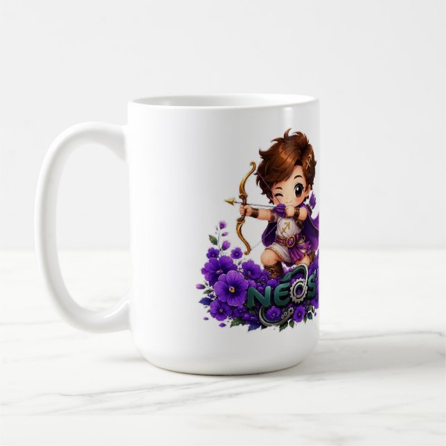 Caneca De Café Kawaii Zodíaco Neos Sagitário (Esquerda)