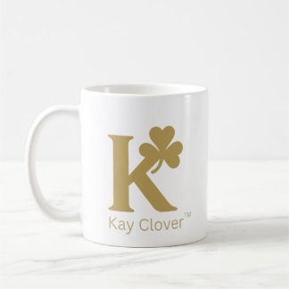 Caneca De Café Kay Clover™ Signature Mug - Monograma Dourado