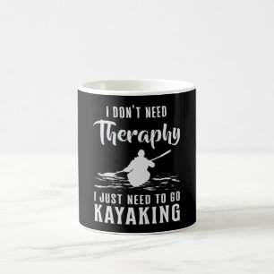 Caneca De Café Kayaking Canoe Kayak Canoagem Terapia Engraçada Pr