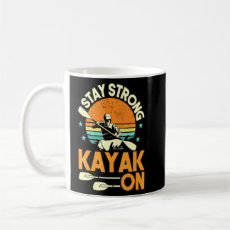Caneca De Café Kayaking Continue Forte Kayak No Sunset Da Volta V
