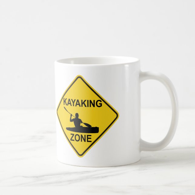 Caneca De Café Kayaking Zone Road Sign (Direita)