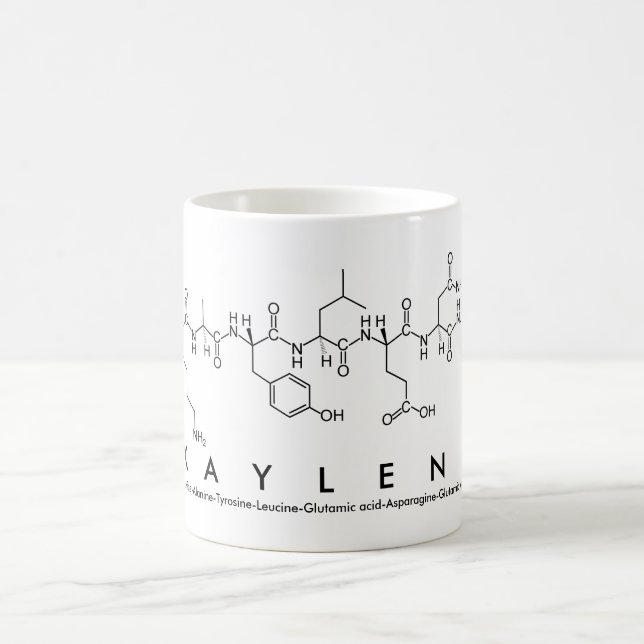 Caneca De Café Kaylene nome peptídeo mug (Centro)