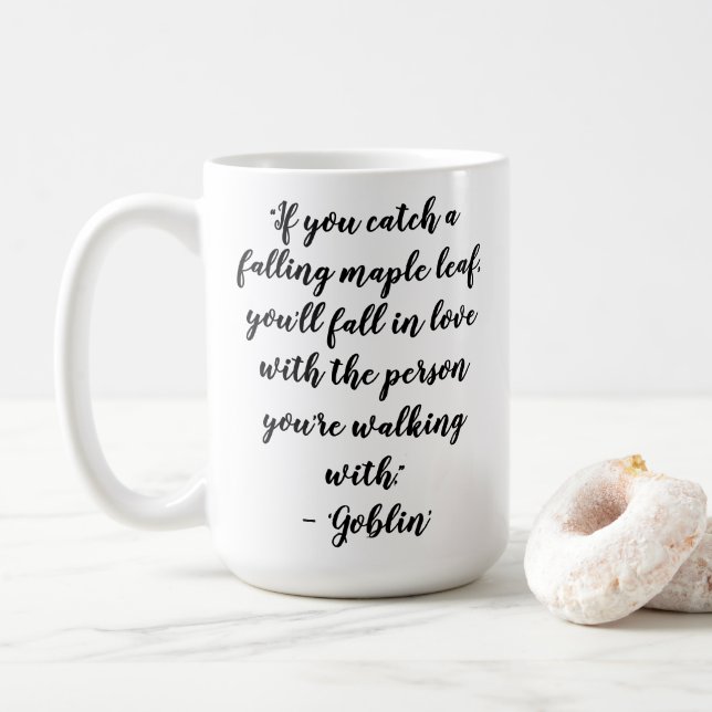 Caneca De Café Kdrama Goblin Love Quotes (Com Donut)
