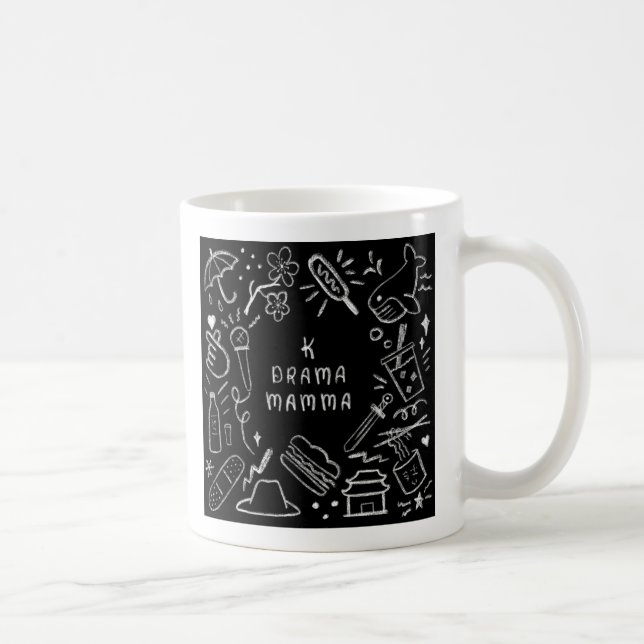 Caneca De Café Kdrama Mama Chalkboard Style Mug (Direita)