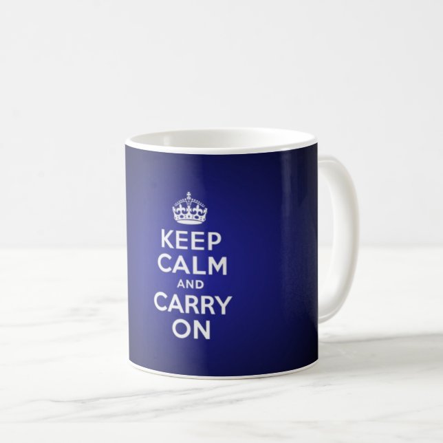 Caneca De Café Keep calm and carry on (Frente Esquerda)
